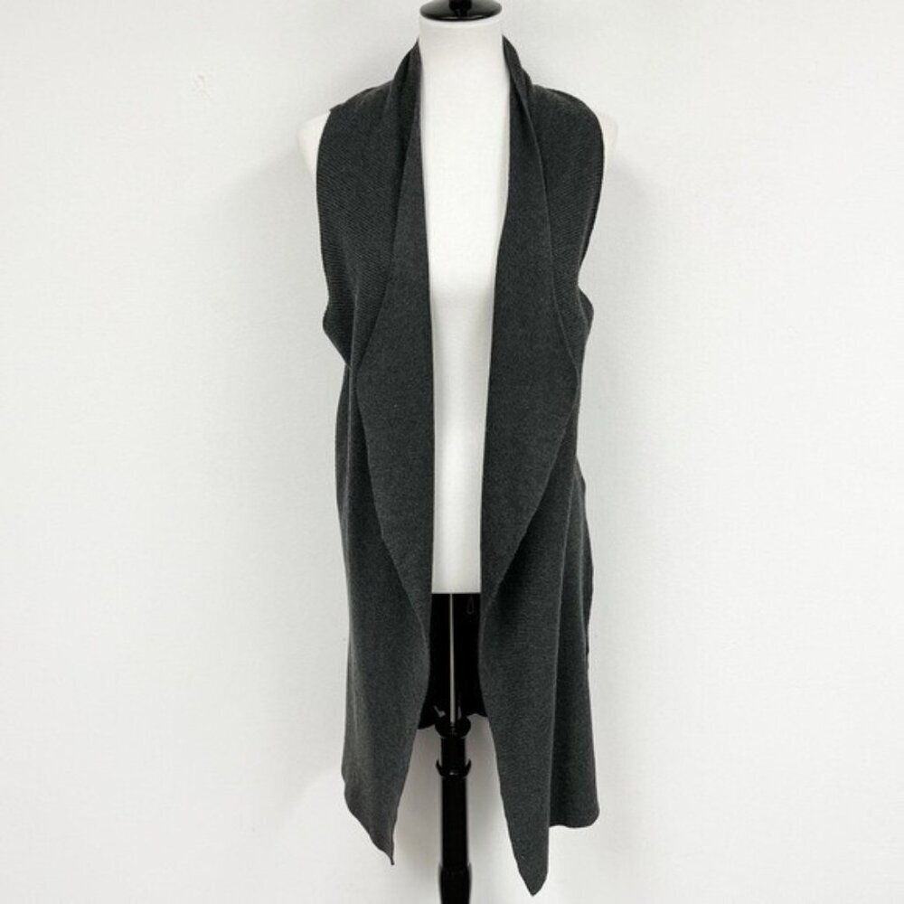COLOUR 5 POWER sleeves long lines wool blend Sweater cardigan Lagenlook Sz F